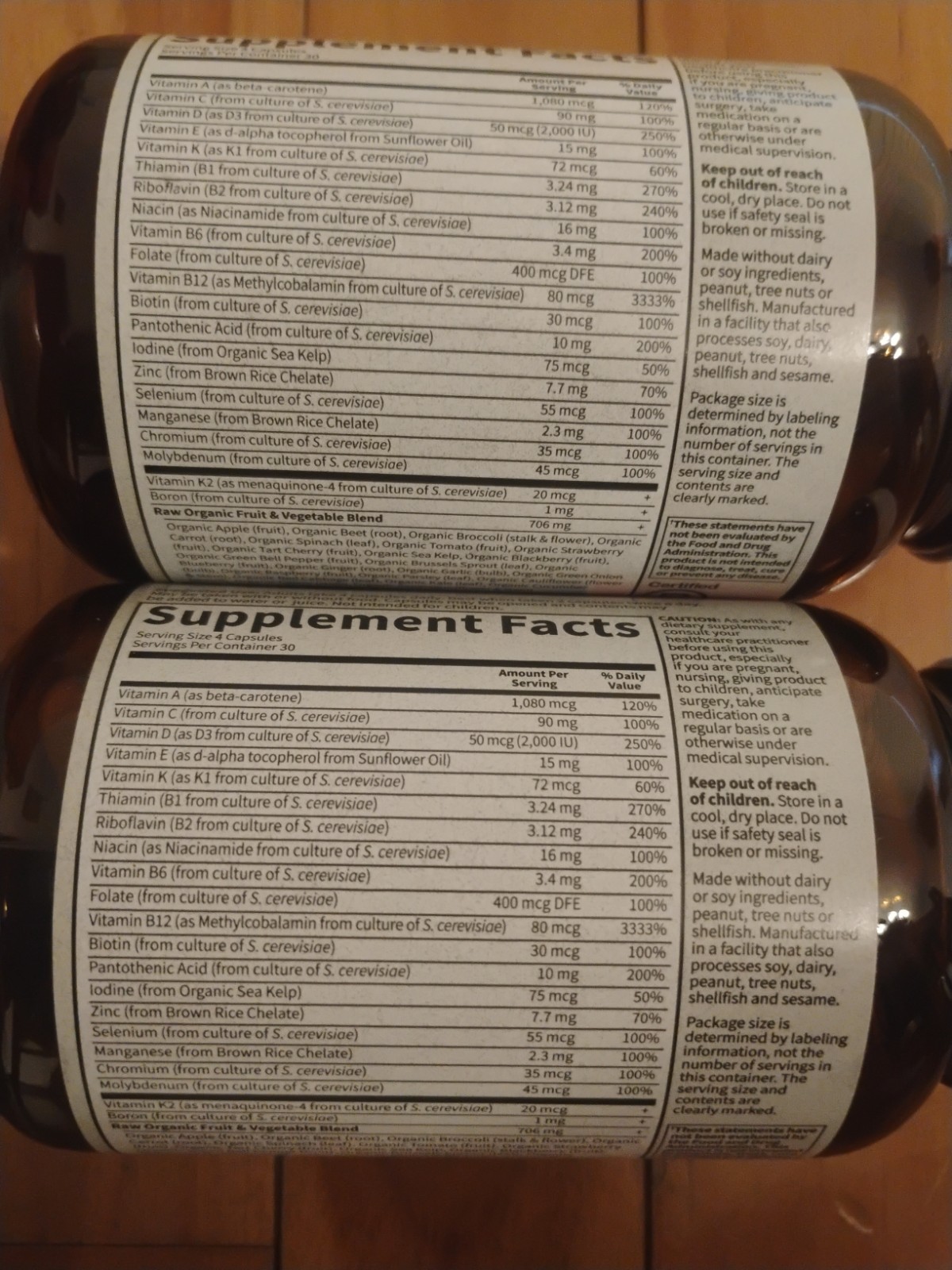 (2)Garden of Life Vitamin Code 50 & Wiser Women 240 Tot. Veg Caps BB 05/2026