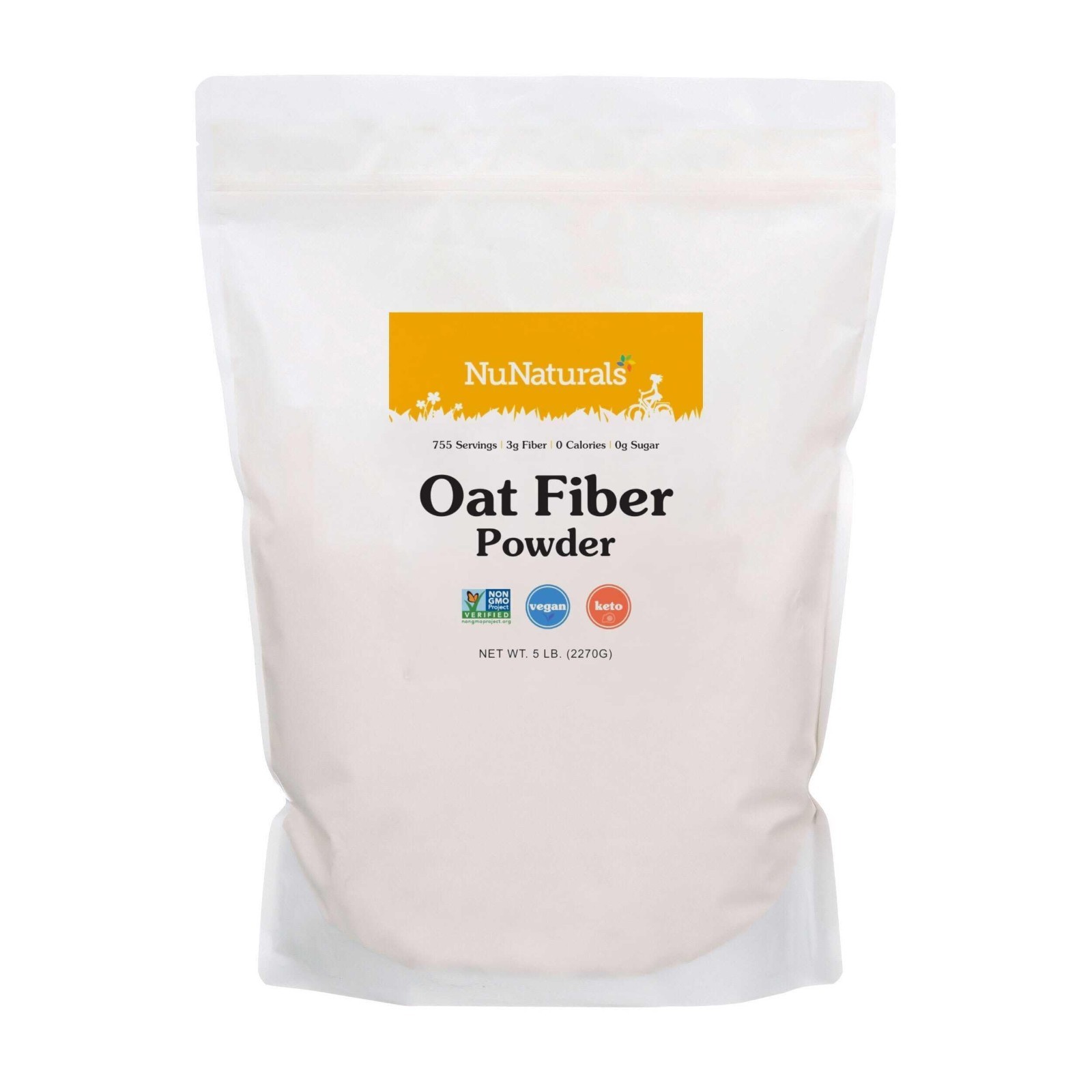 Oat Fiber Powder 5 lbs | All Natural, Non-GMO, Supports Digestive Health & Weigh