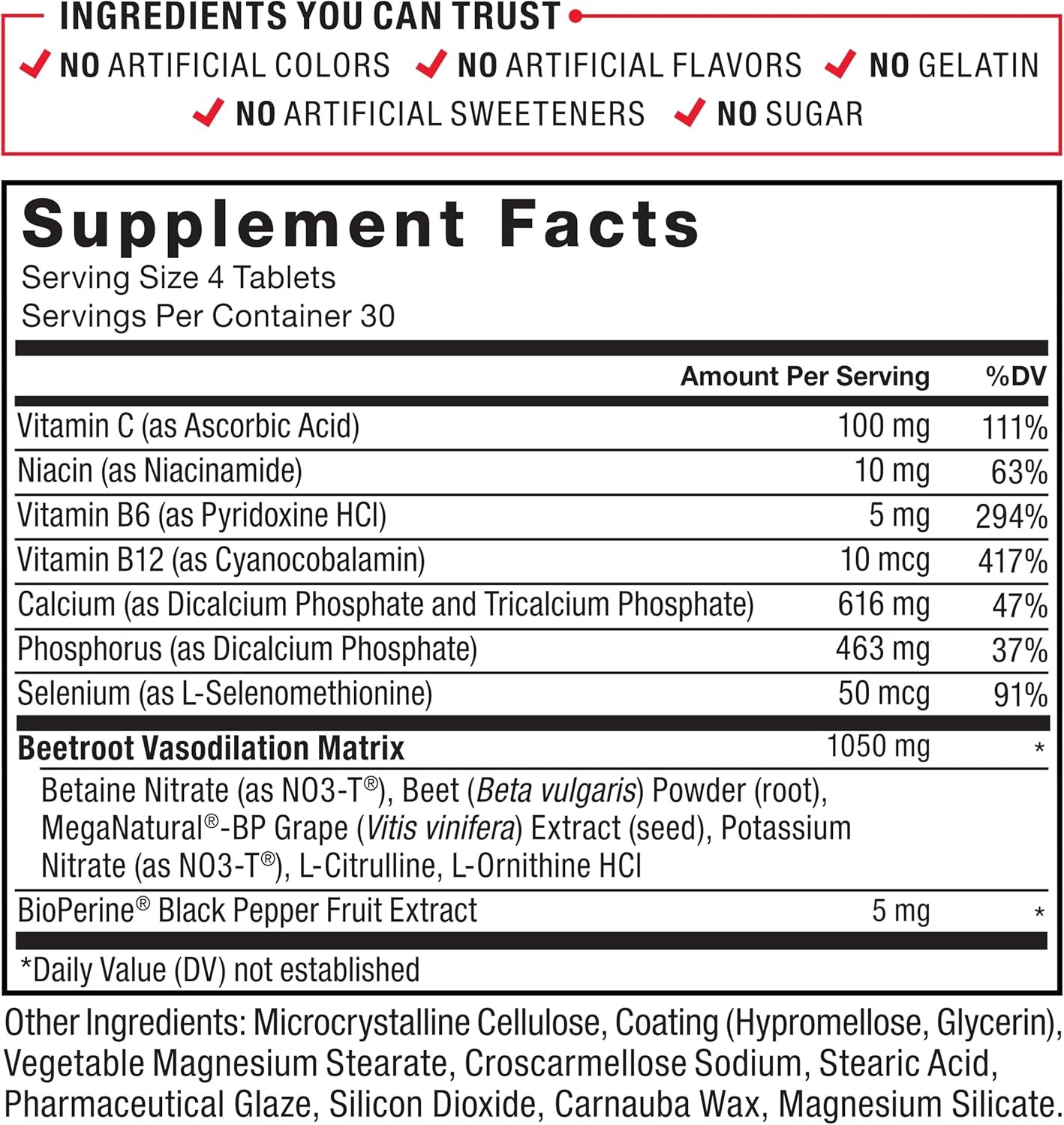 Force Factor Total Beets Blood Pressure Support with 120 Count (Pack of 1)