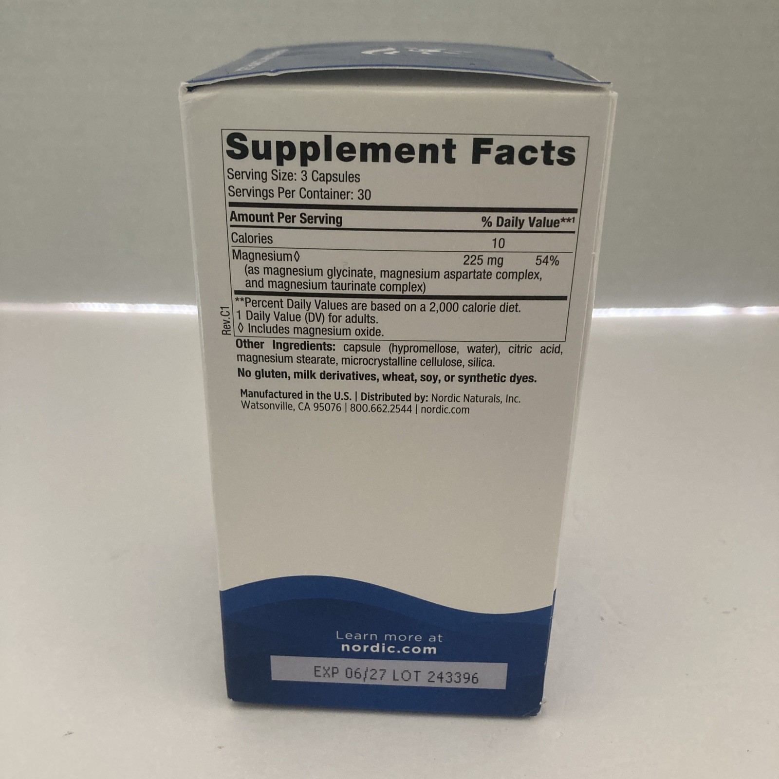 🌞 Nordic Naturals Magnesium Complex 90 Capsules, Exp 06/2027