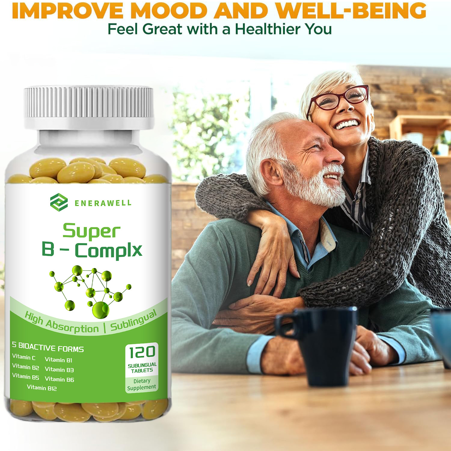 Vitamin B Complex, 120 Capsules With Vitamin C – High Potency | 02/07/2027