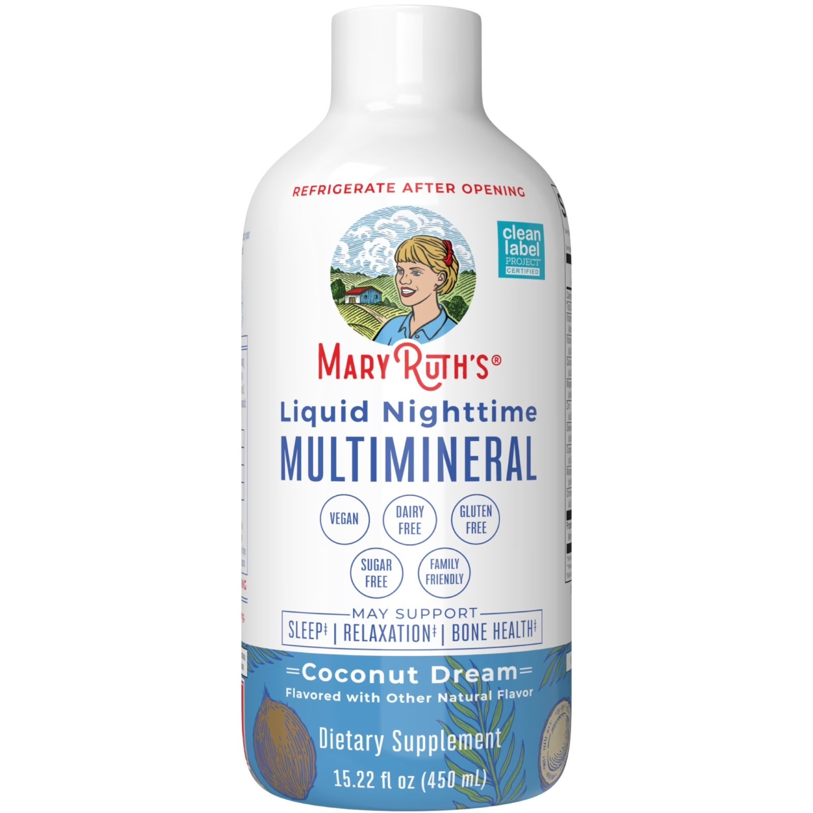 Mary Ruth Organics Nighttime Coconut Sugar-Free 15.22 oz Magnesium Citrate 10/27