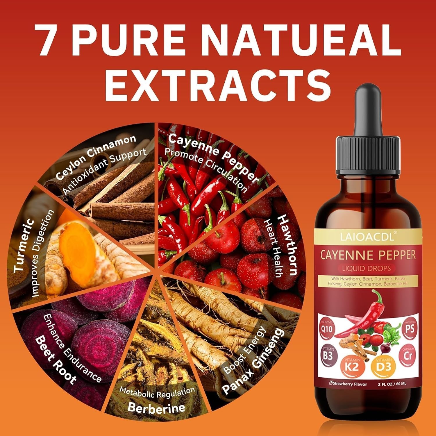 Natural Cayenne Pepper and Berberine Drops – Supports Bone Health & Metabolism