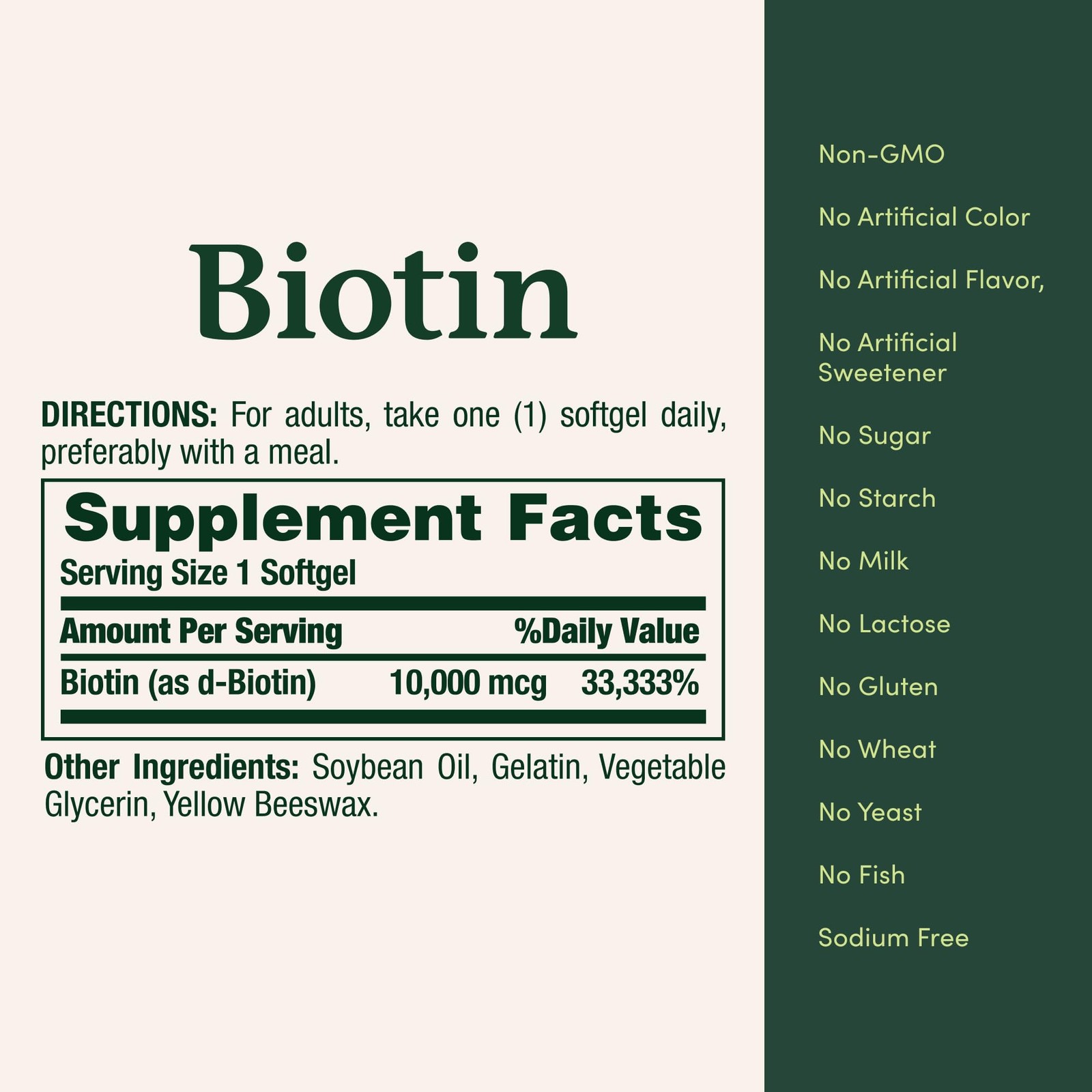 Biotin Hair Skin and Nails Vitamins, Supports Healthy Hair, 120 Softgels