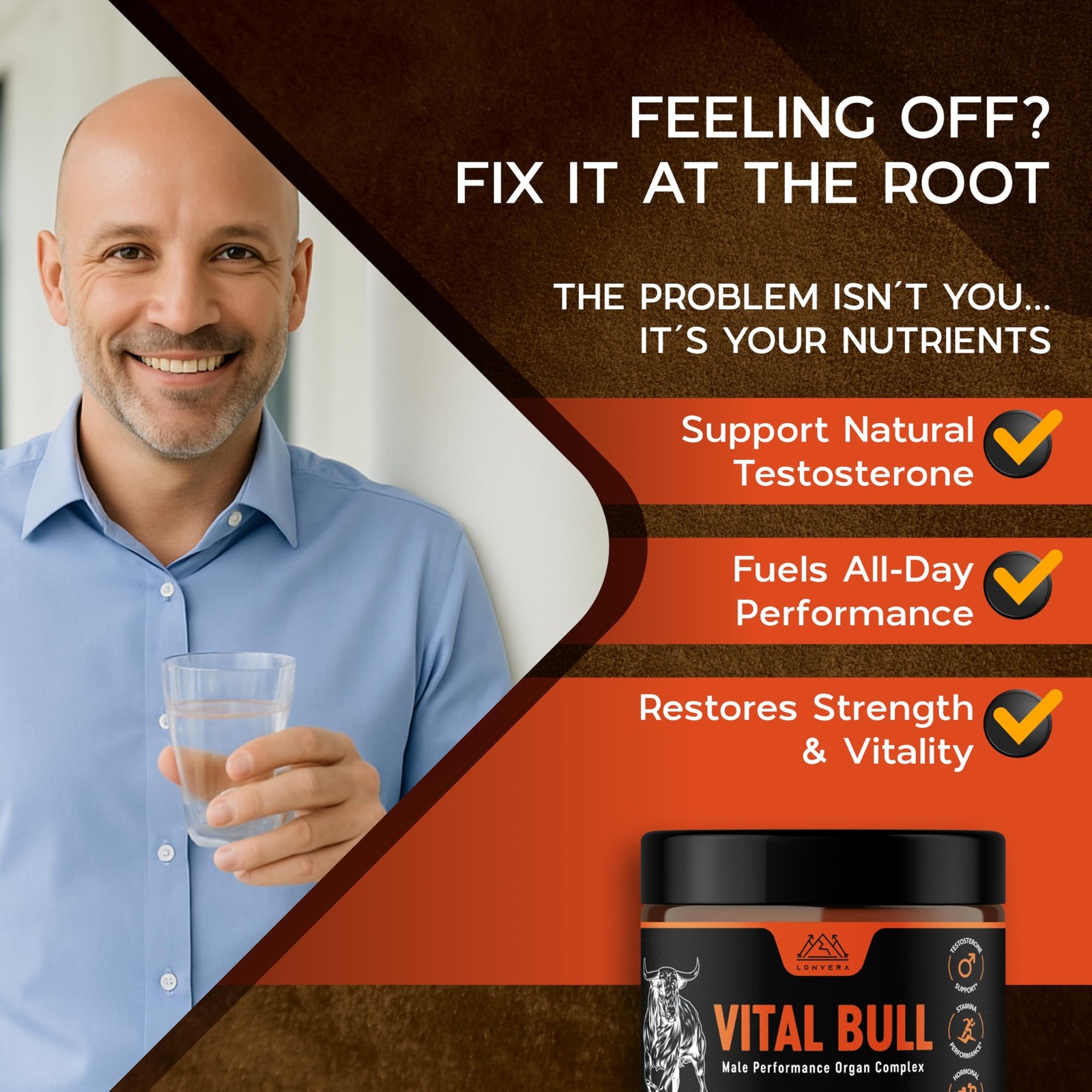 Vital Bull Beef Organ Supplement for Men with Grass Fed Liver, Testicle, Pros…