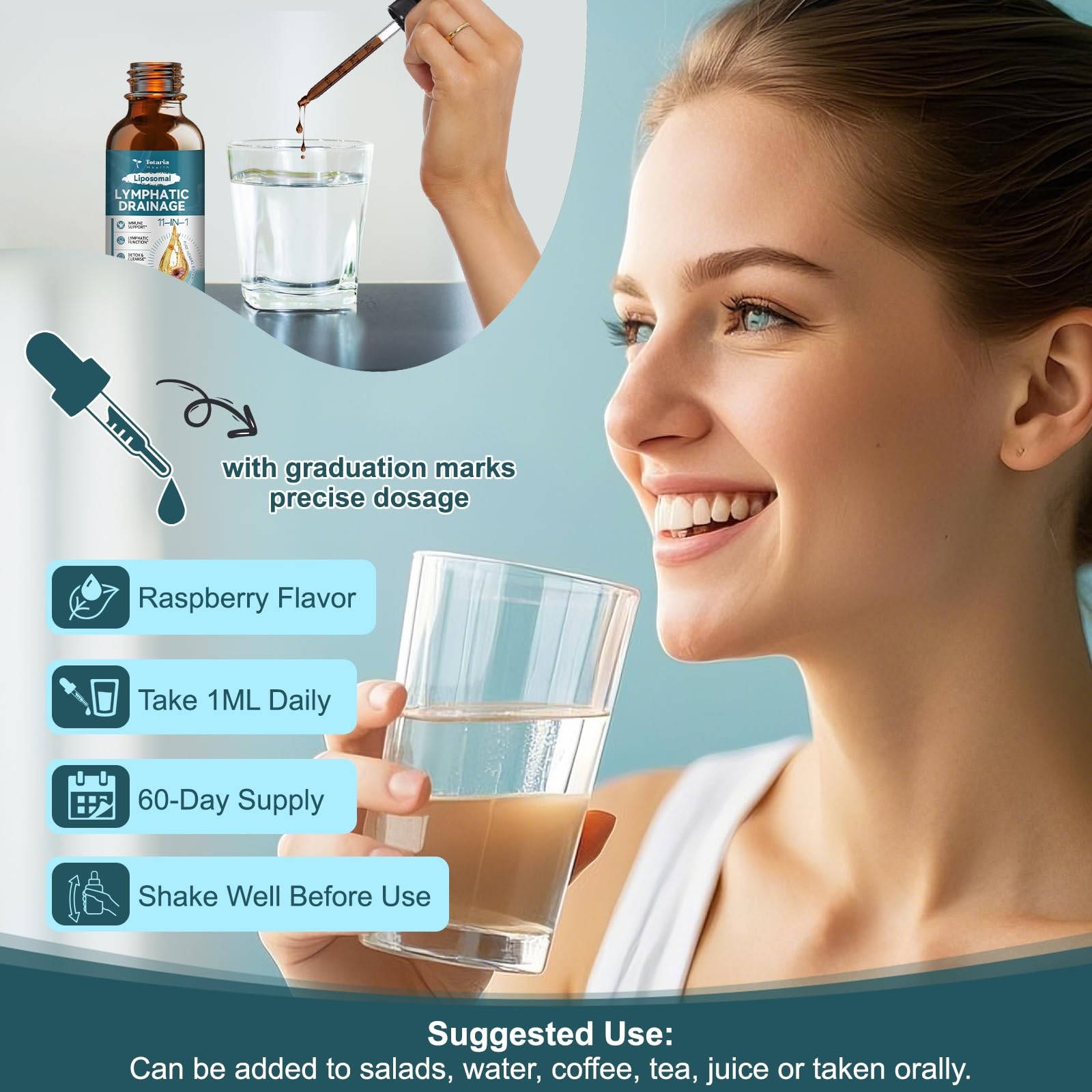 Liposomal Lymphatic Drainage Drops – 11 In 1 Organic 2 Fl Oz (Pack of 1)