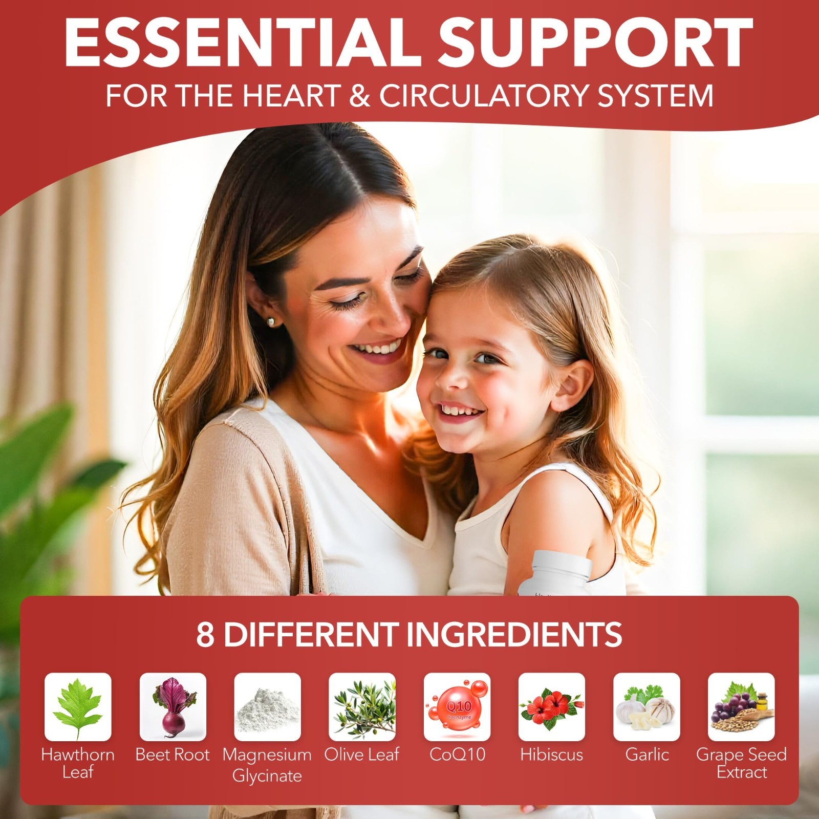 Healthy Heart Supplement – Cholesterol Support, Circulation & Blood Pressure – 1