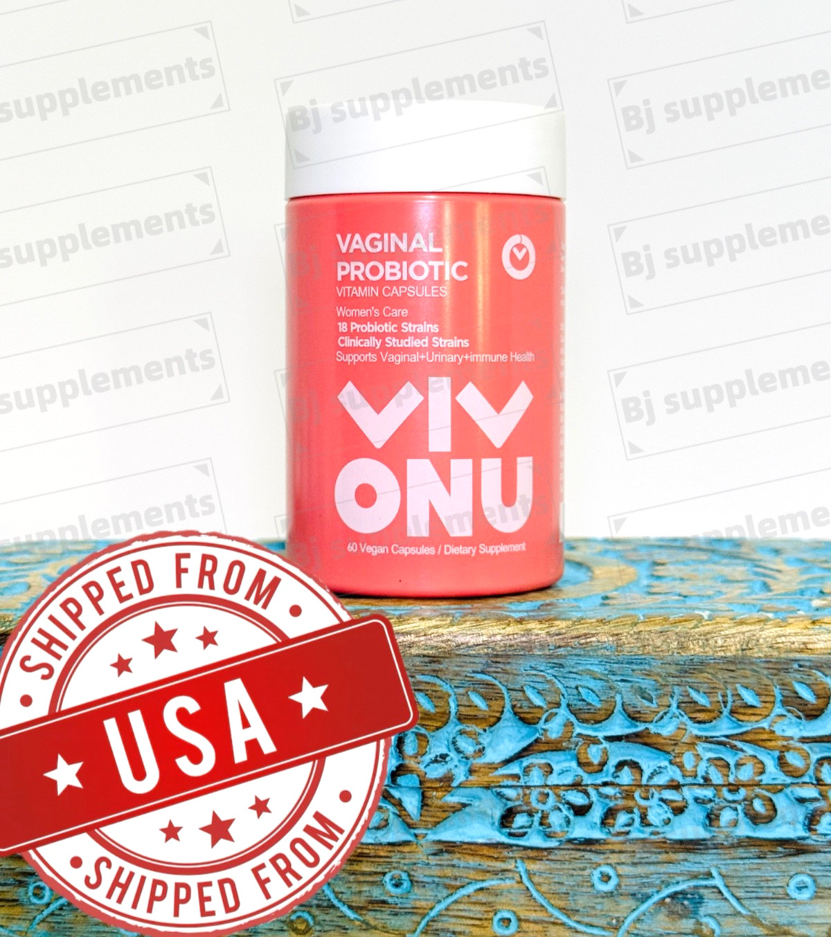 VIVONU Women’s Probiotic – 18 Strains for Vaginal Health | 60 Vegan Capsules