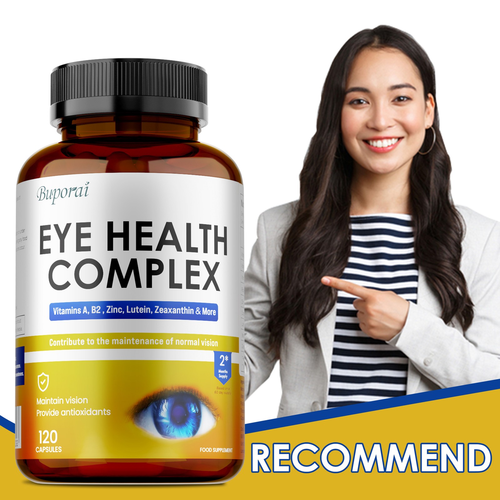 Eye Health Complex 240pcs – Reduce Fatigue and Dry Eyes, Improve Visual Function