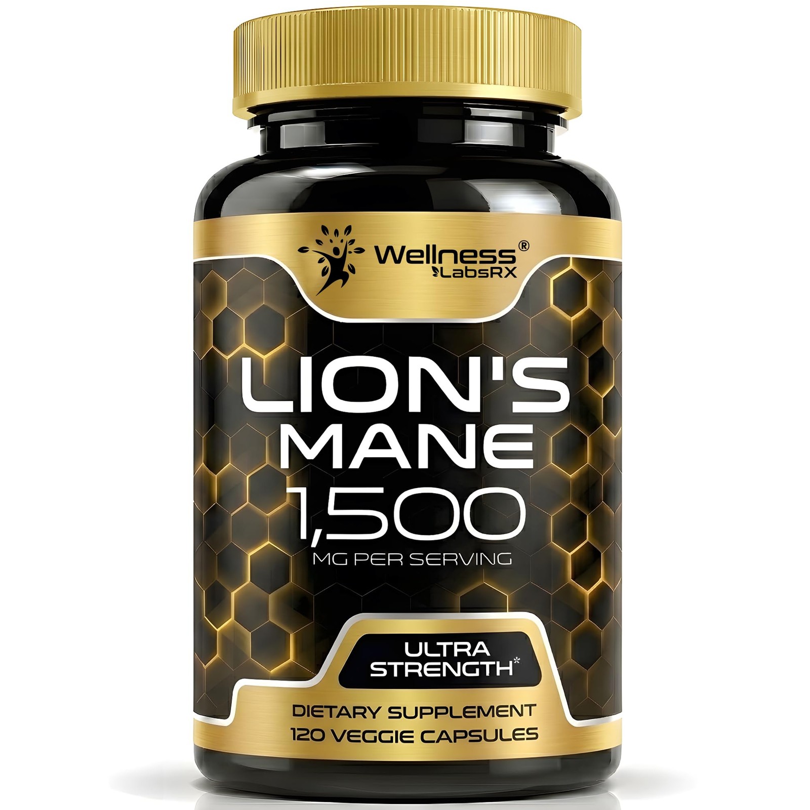 Organic Lions Mane Mushroom Capsules, 120 Count – Brain Focus, Memory, Cognitive