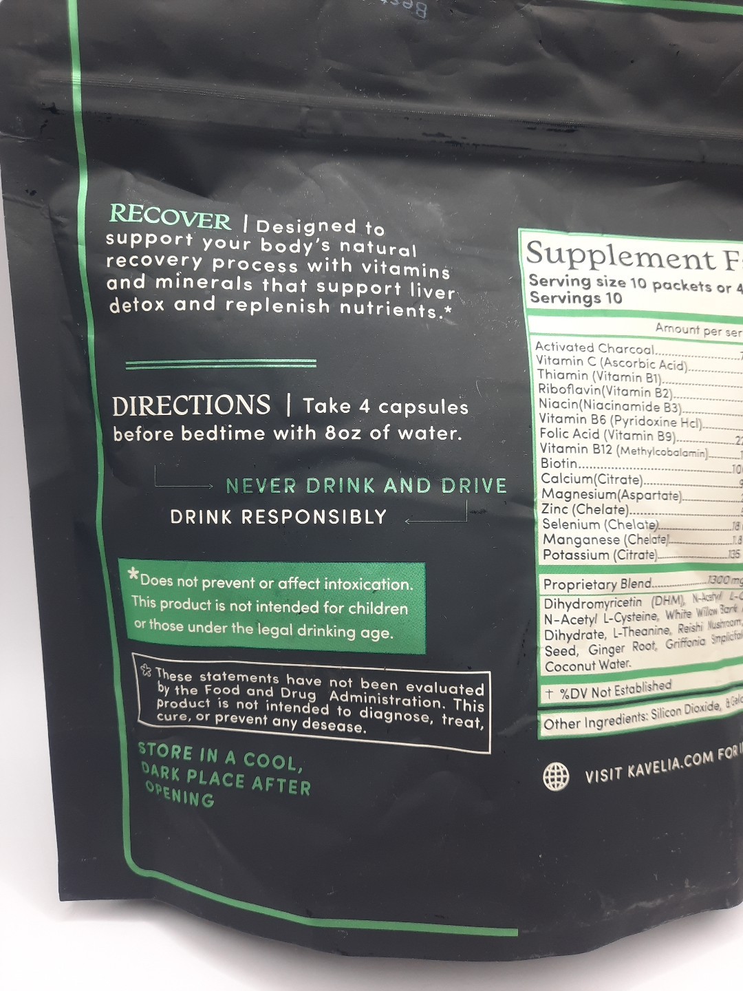 KAVELIA RECOVER 10 Packets Original Supports LIVER DETOX 07/2028