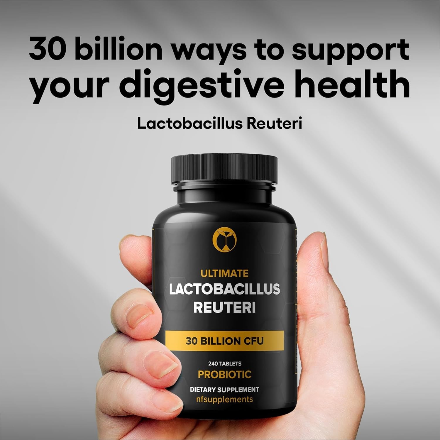 Lactobacillus Reuteri Probiotic Supplement 30 Billion CFU 240 Tablets Probiot…