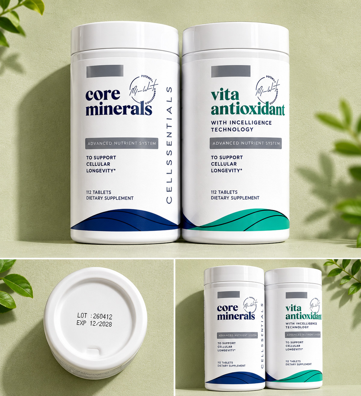 USANA CellSentials Vita Antioxidant + Core Minerals Latest Formula Exp 12/28