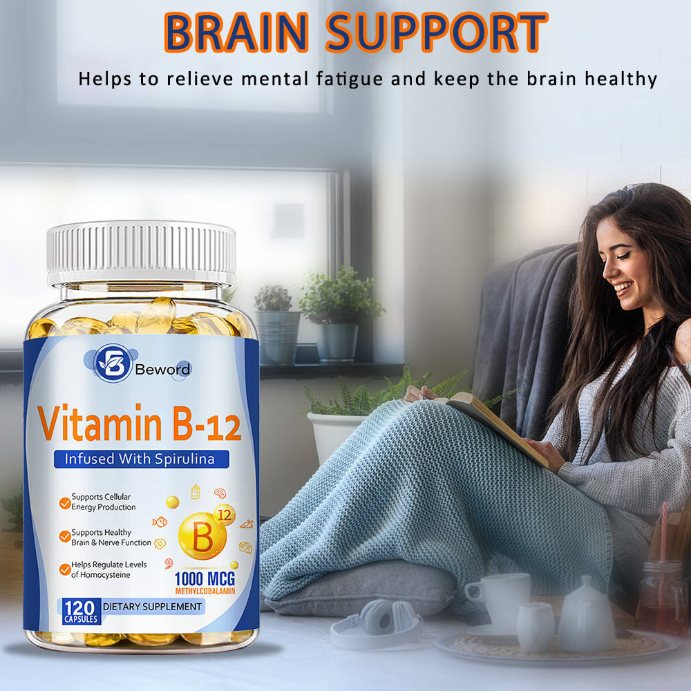 Vitamin B12 1000mcg High Strength Nervous System Support 120 Softgels