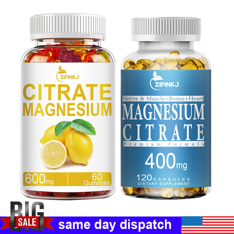 Magnesium Citrate Capsules Extra Strength High Absorption Magnesium Supplement