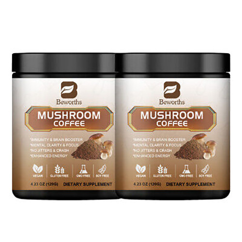120g Organic Lions Mane Mushroom Coffee Powder Brain & Memory Hericium Erinaceus