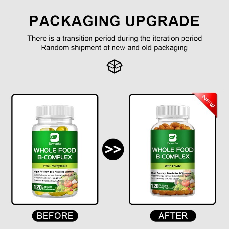 Vitamin B Complex Supplement Whole Food Supplement Immune Boost For Bone|Heart