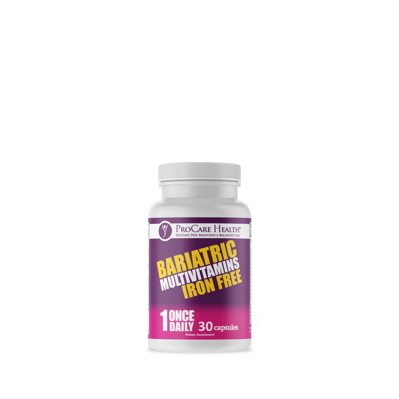 ProCare Health | Bariatric Multivitamin | Capsule | Iron Free | 30 Count |