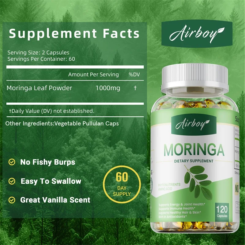 Moringa 120pcs – Antioxidant, Supports Repair of Damaged Cells, Metabolism