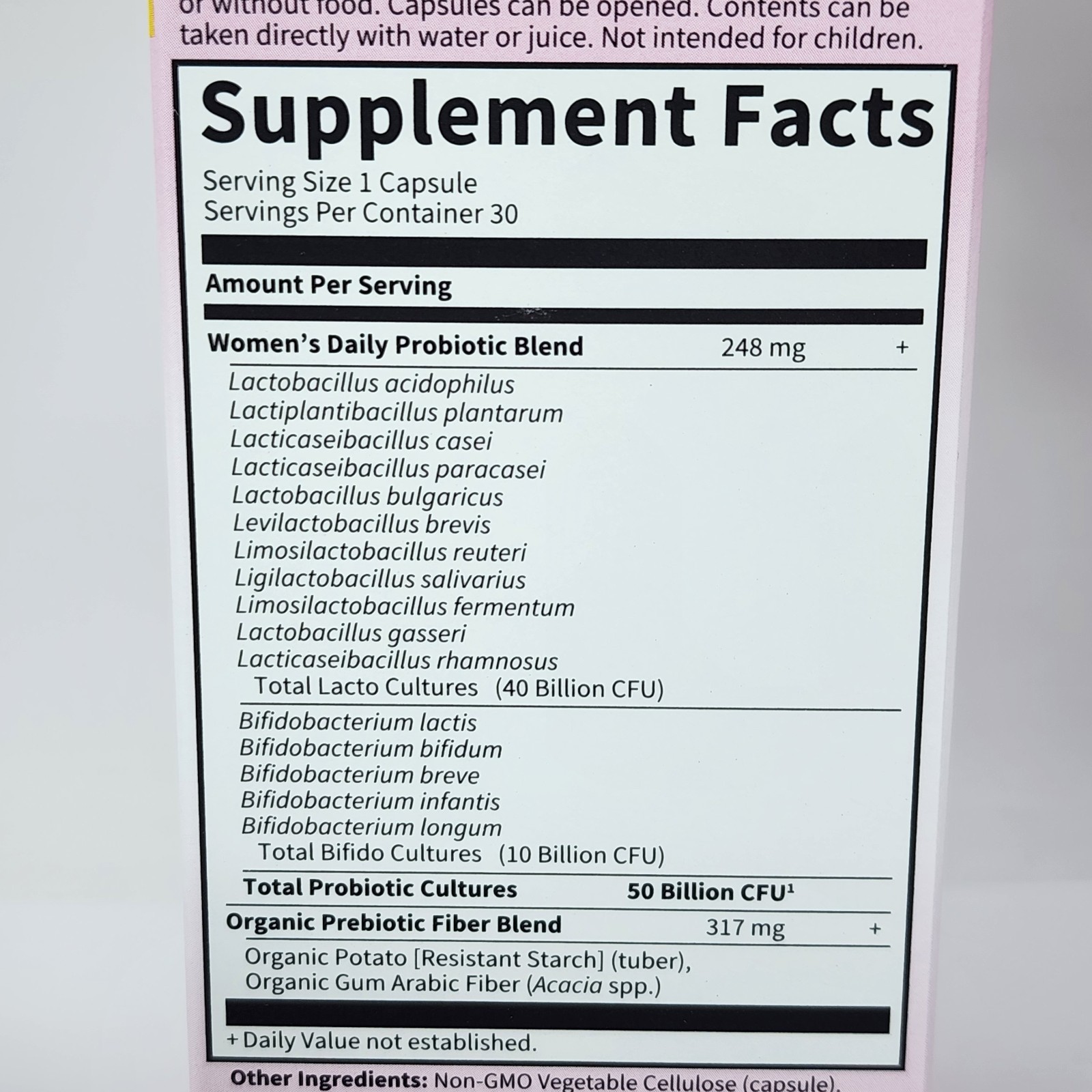 Garden of Life Probiotics Women’s Once Daily, 30 Capsules, Exp 01/2027