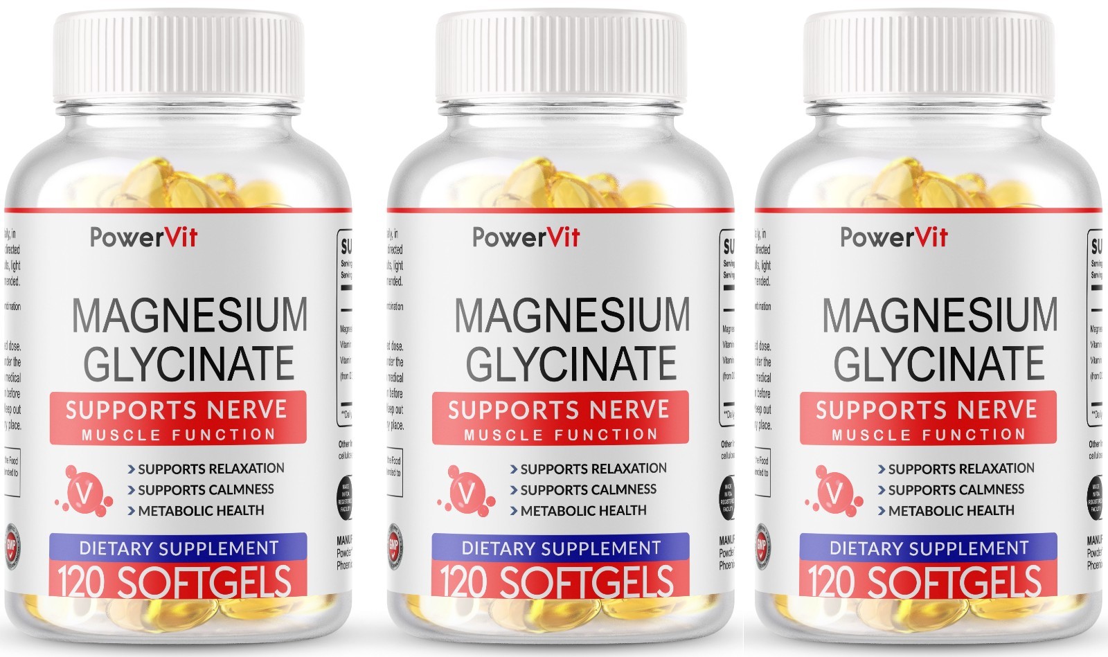 Magnesium Glycinate 400mg – 360 Softgels For Bone, Sleep Stress Relief Support