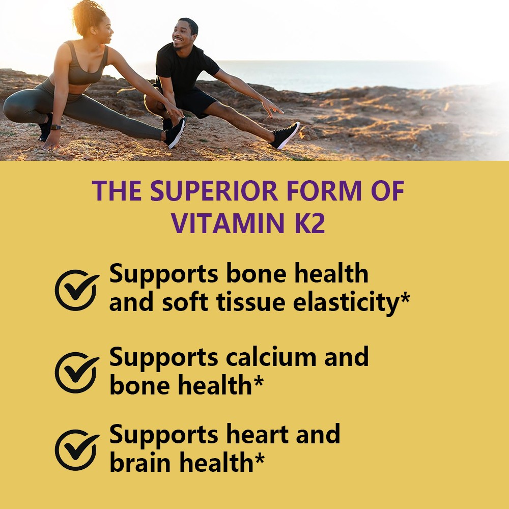 Vitamin K2 MK-4 + MK-7,Bones, Heart Support Supplements 30/60/120 Capsules