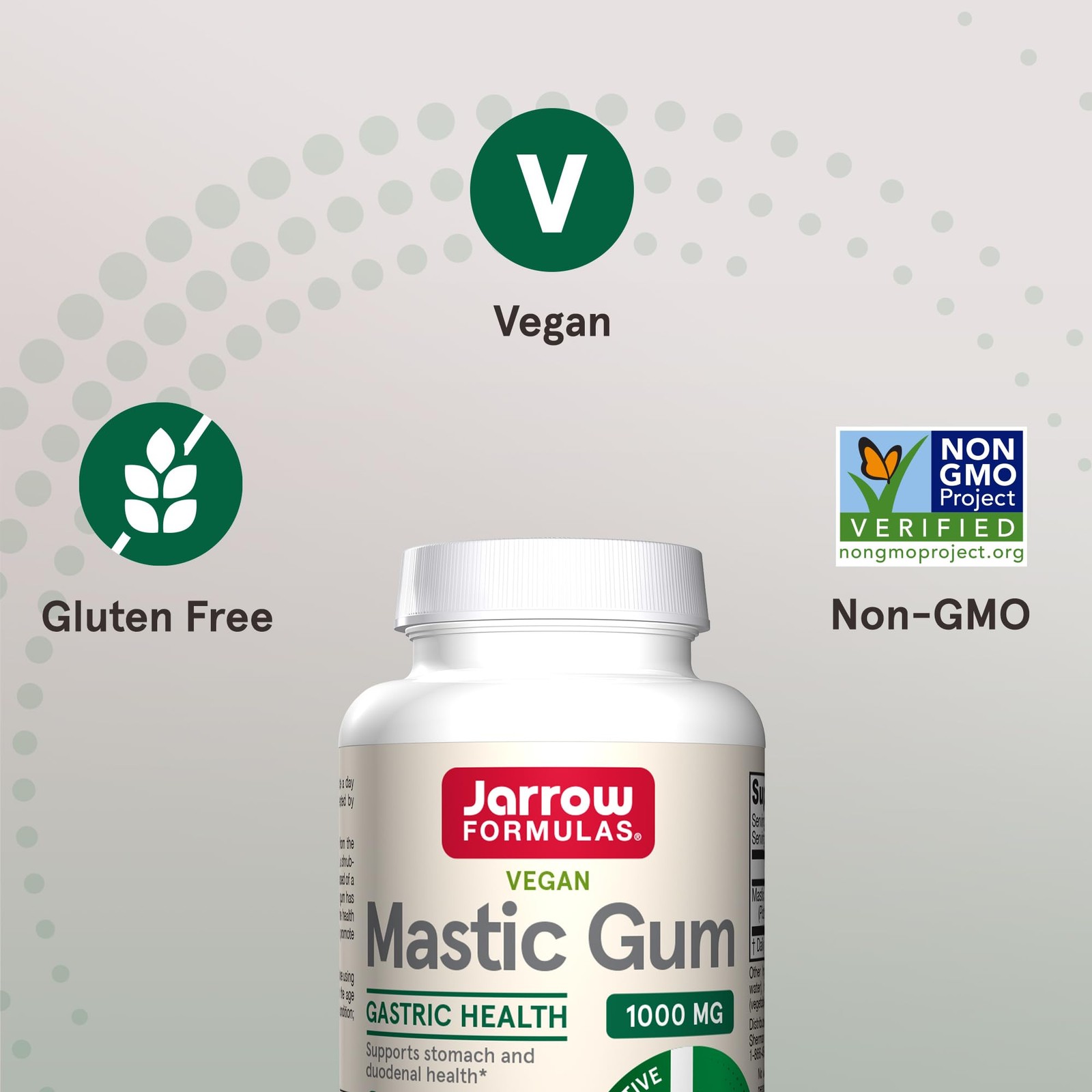 Jarrow Formulas Mastic Gum 1000 mg – 60 Veggie 60 Count (Pack of 1), White