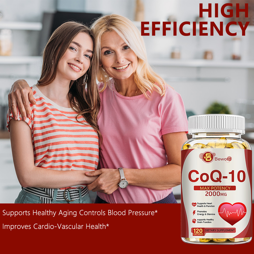 CoQ 10 CoEnzyme Q-10 200mg Support Heart Health,High Potency 120 Capsule