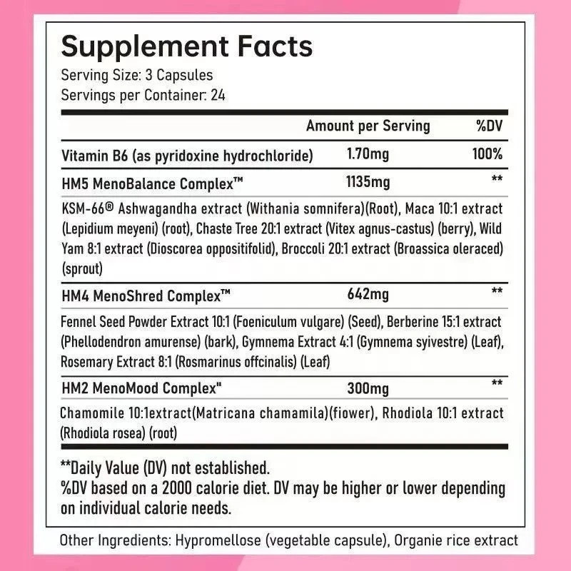 US Happy Mammoth Hormone Harmony Natural Hormonal Support for Women 72 Capsules