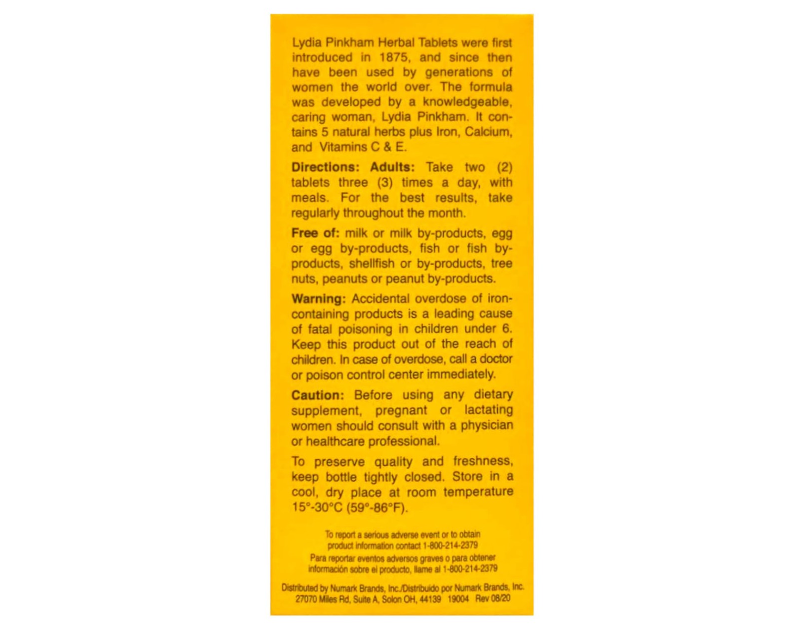 Lydia Pinkham Herbal Tablet Supplement 150 Tablets (Pack 1 Count of 2)