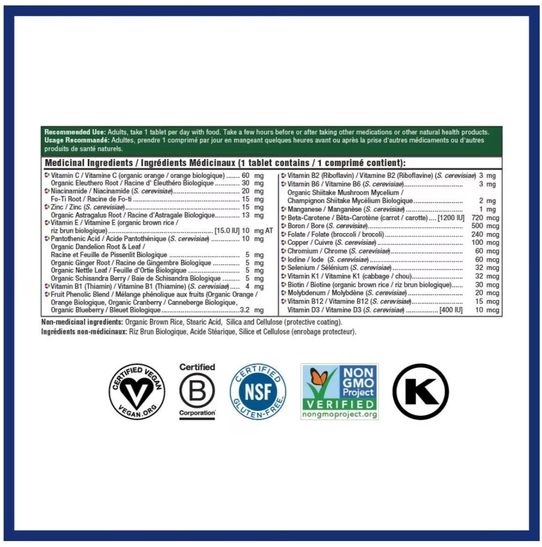 MegaFood Men’s One Daily 2-Pack 144 Tablets Complete Multivitamin