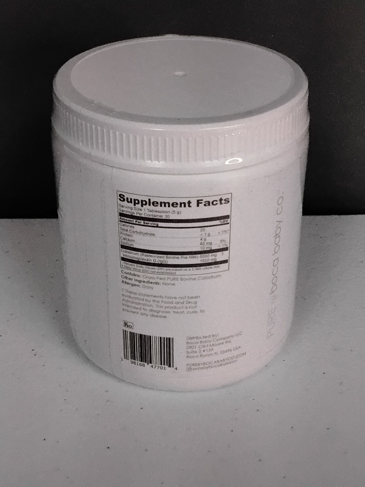 New & Sealed! PURE by Boca Baby COLOSTRUM 5.29 Oz – EXP. 04/2027 FREE SHIPPING