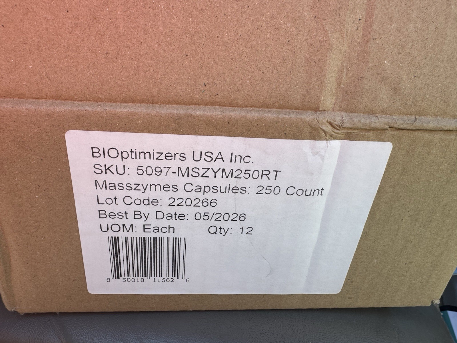 MassZymes 4.0 – Digestive Enzymes by BiOptimizers (250 Veg Caps) 12 Pack