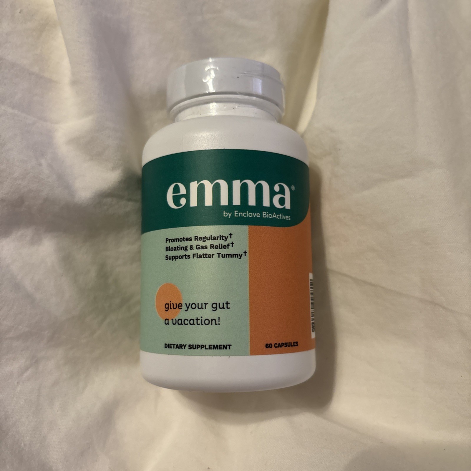 NEW Emma Gut Health Supplement for Gas & Bloating Relief,60 Capsules
