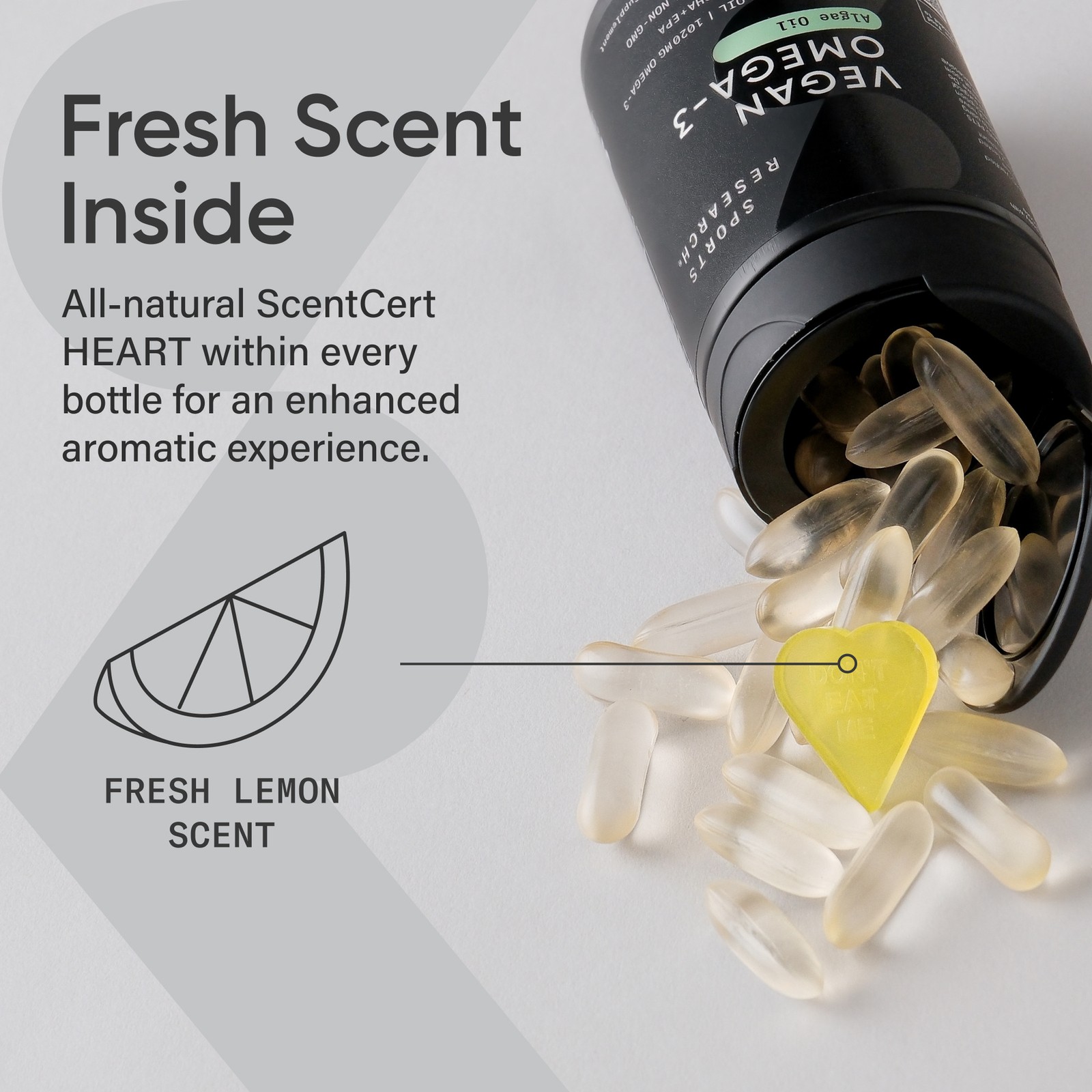 Highest Levels of Vegan Omega 3 DHA & EPA Softgel Fatty Acids (Carrageenan Free)