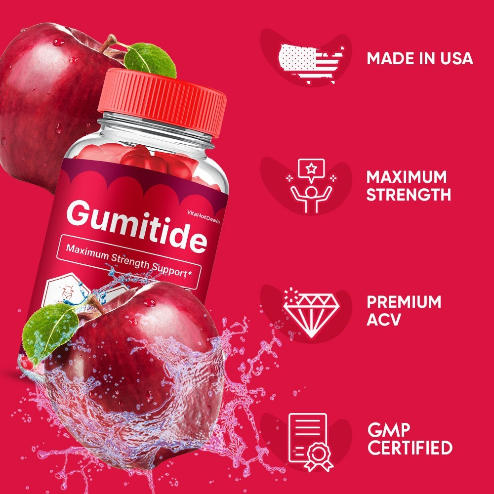 Gumitide ACV Gummies, Max Strength , Gumitide All natural Supplement (5 pack)