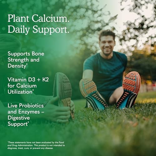 Garden of Life Raw Calcium Supplement w/ Magnesium K2 D3 C Probiotics 120 Caps