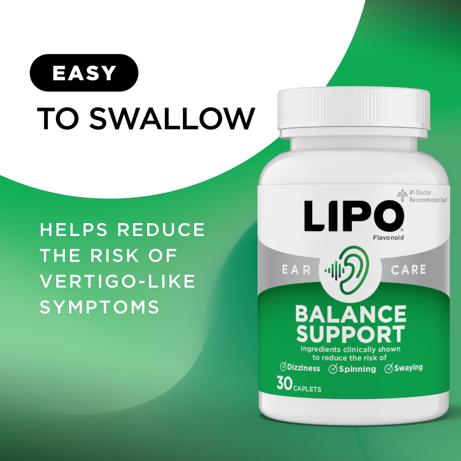 Lipo-Flavonoid for Vertigo & Dizziness Relief, 30 Count (Pack of 1), No Color