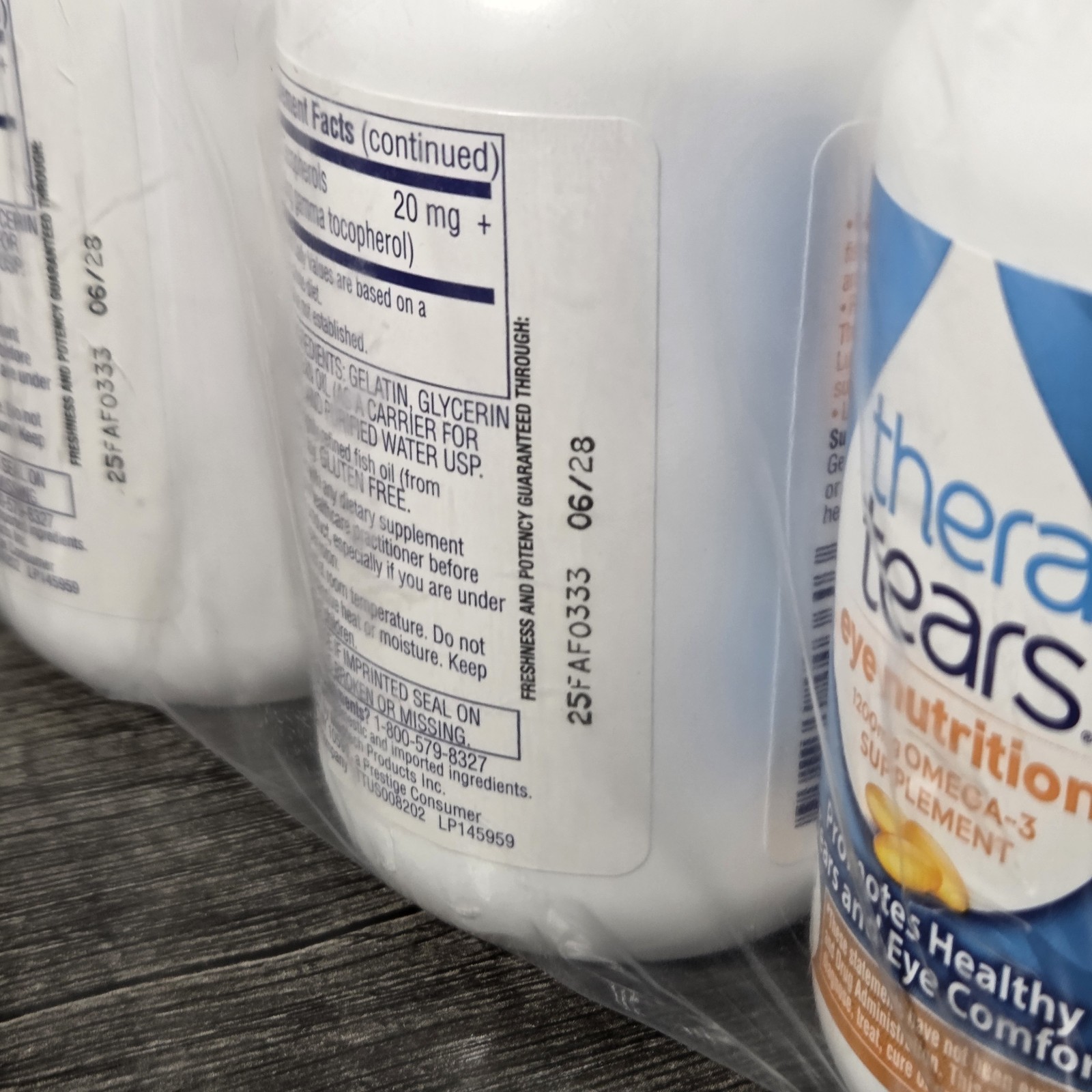 Thera Tears Eye Nutrition Dry Eye Relief Capsules 90 Capsule X 3 Packs Exp 06/28
