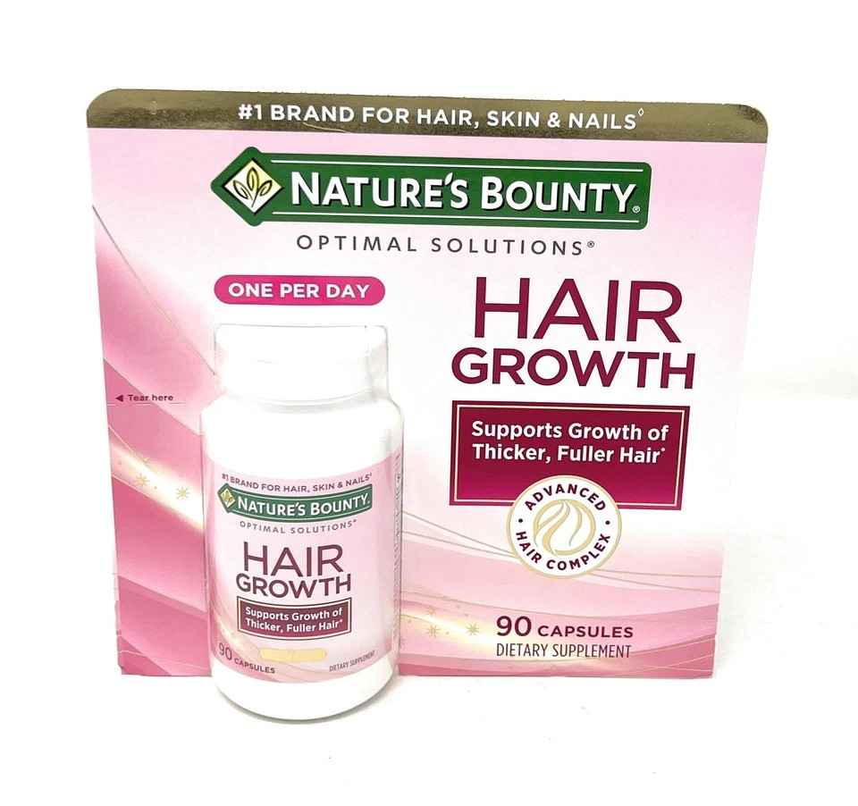 Nature’s Bounty Hair Growth Supplement, 1 Per Day, Clinically Shown to Support
