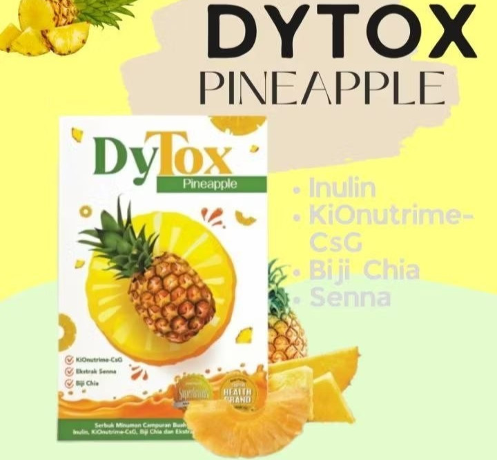 DyTox Pineapple Drink Mixed with Senna Chia Inulin 10 Sachets Digestive Support