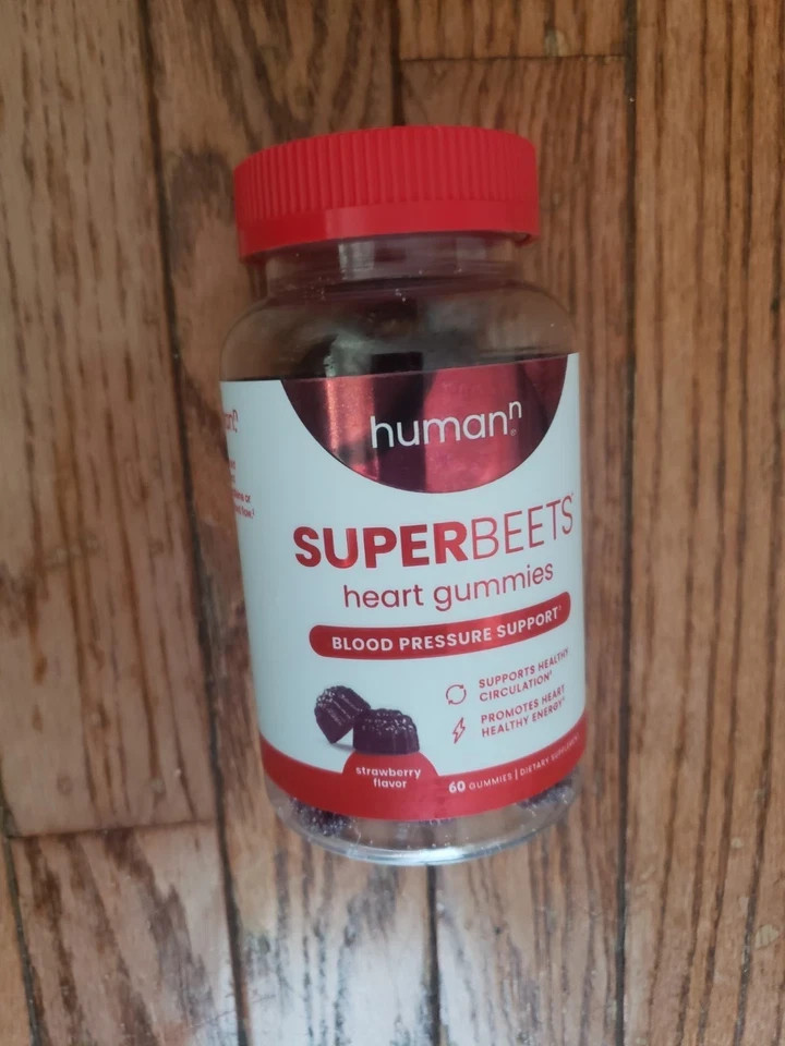 HumanN Super Beets Strawberry Gummies 60 Ct Blood Pressure Support QUICK SALE