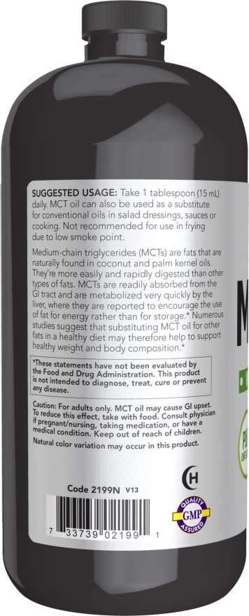NOW Foods MCT Oil 32oz Thermogenic Coconut Add to Protein Coffee FRESH 6/2025