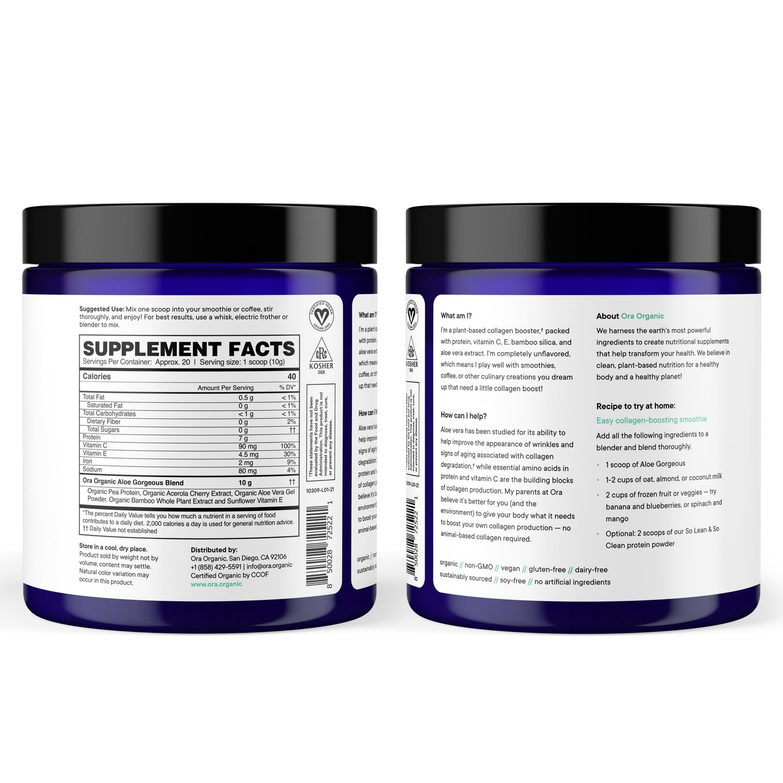 Vegan Collagen-Boosting Powder for Women and Men – Hair, Skin, & Nails Suppor…