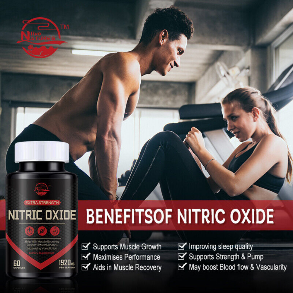 1/2/4 Bottle Nitric Oxide Complex 1920mg L-Arginine Muscle Pump Growth Pills