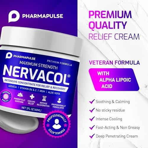 Pharmapulse Neuropathy Cream – Maximum Strength for Feet, 2 Fl Oz (Pack of 1)