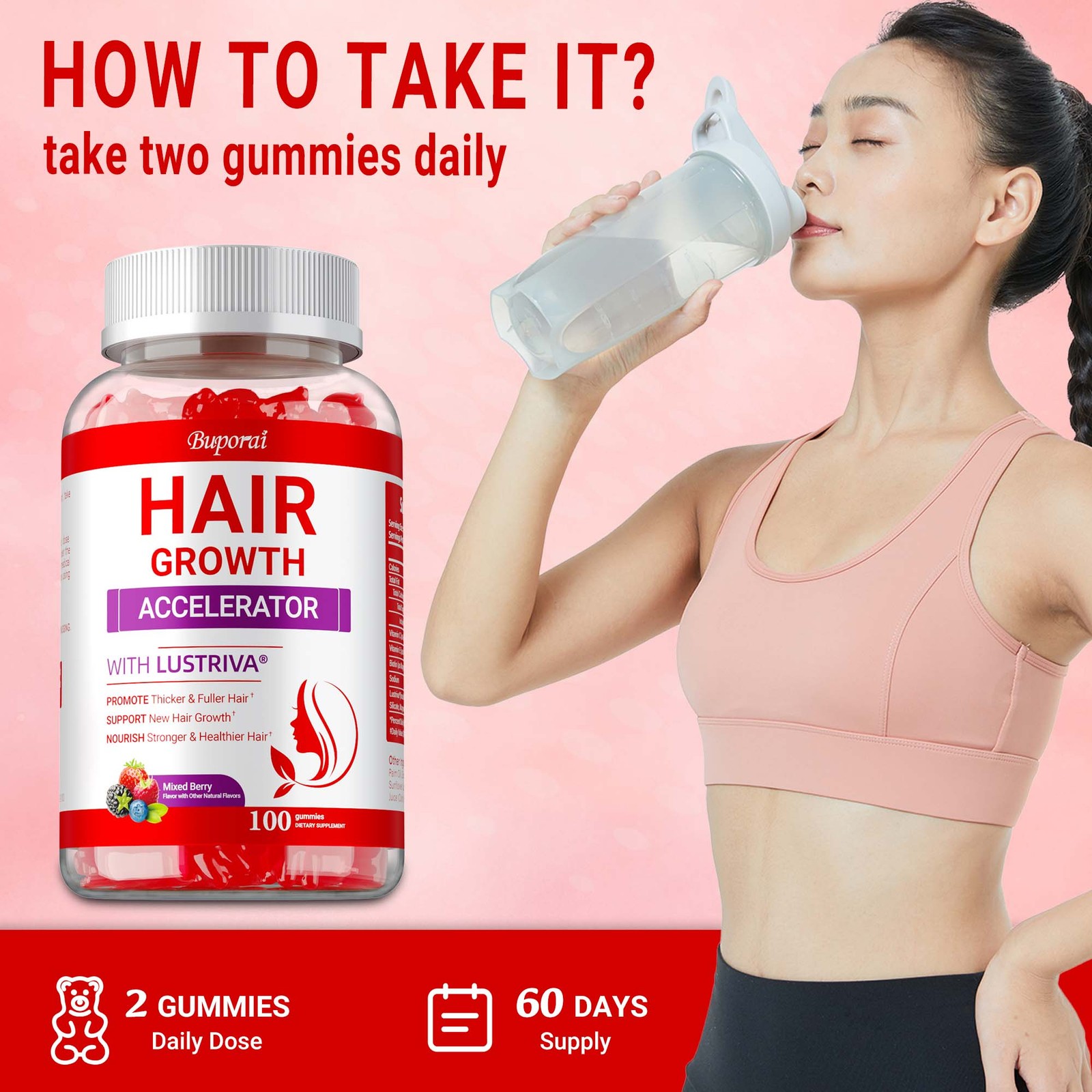 Hair Growth Accelerator – Vitamin, Promotes Thicker, Fuller, Stronger Hair
