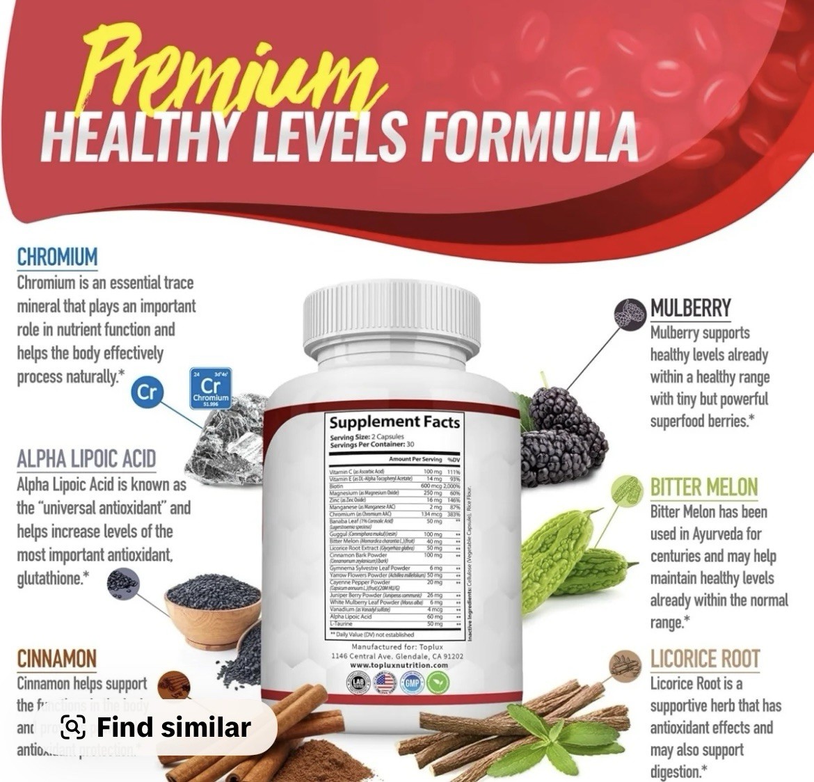 Toplux blood sugar