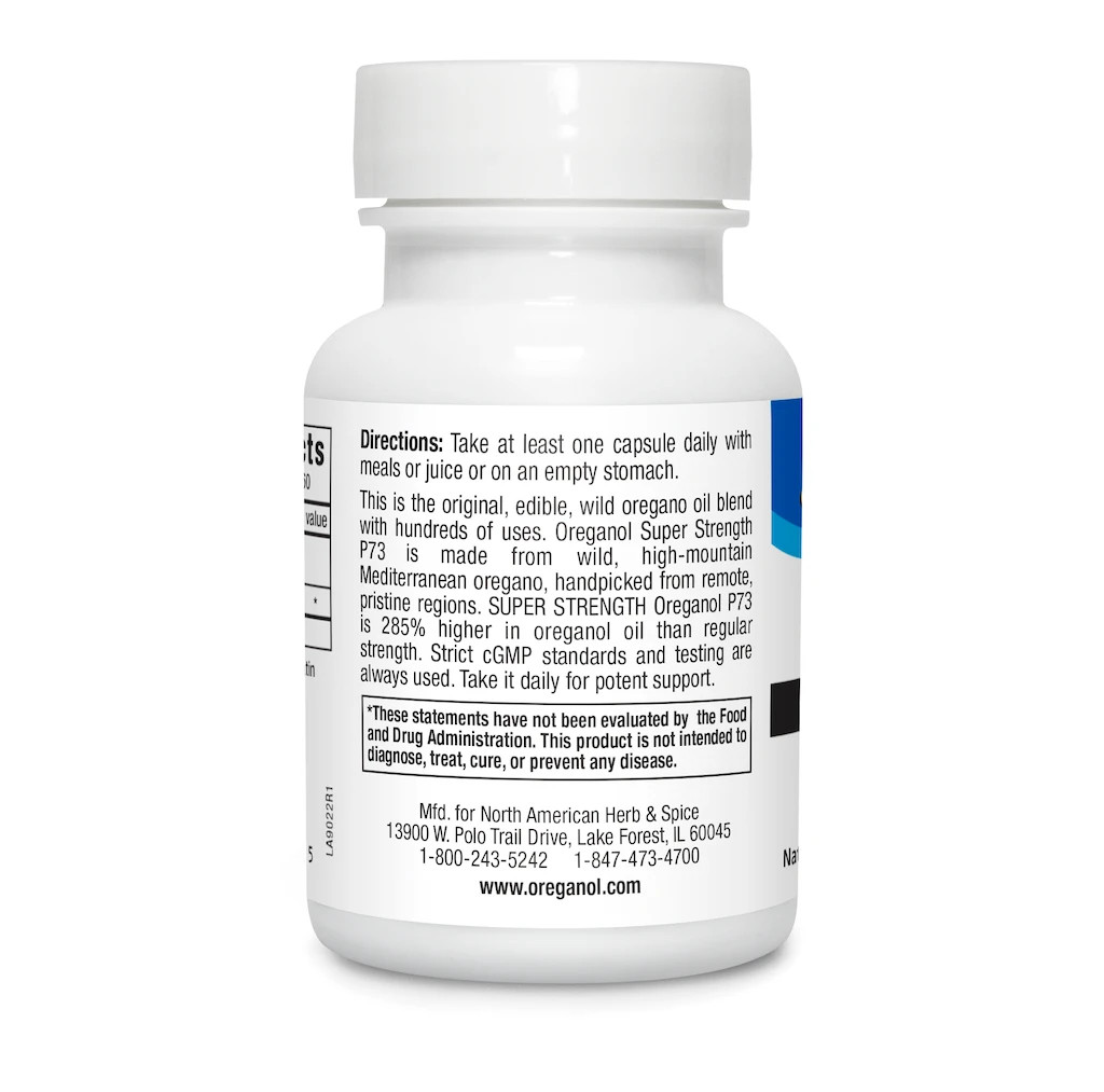 NORTH AMERICAN HERB & SPICE Super Strength Oreganol P73, 120 Softgels