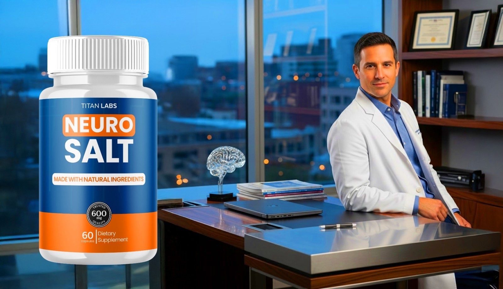 (2 Pack) Neuro Salt Nootropic All Natural Brain Supplement NeuroSalt 120 Capsule